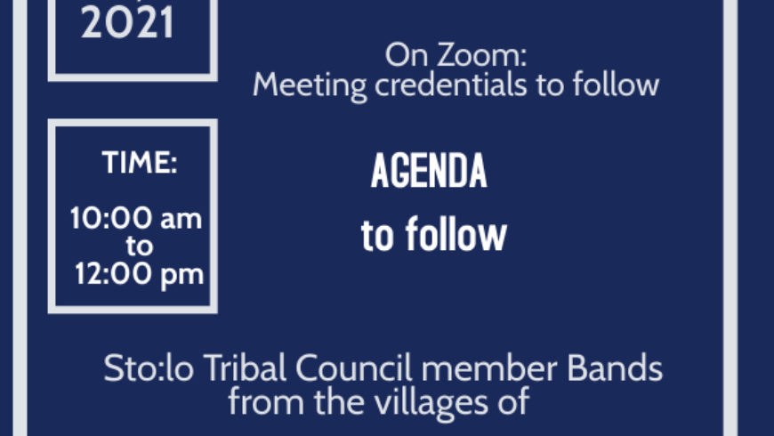 Save the Date: Sto:lo Tribal Council AGM Dec. 3