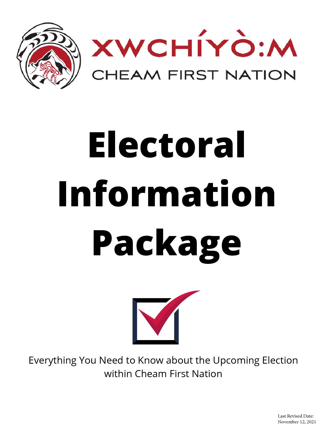November 25 Election – Information Package